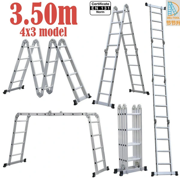 Lidl Aluminium Telescopic Ladder Folding Retractable Stairs Ladder En131