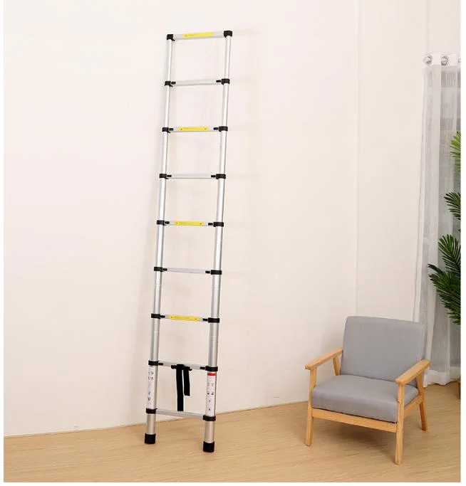 New Single Straight Folding Step Telescopic Aluminium Ladder