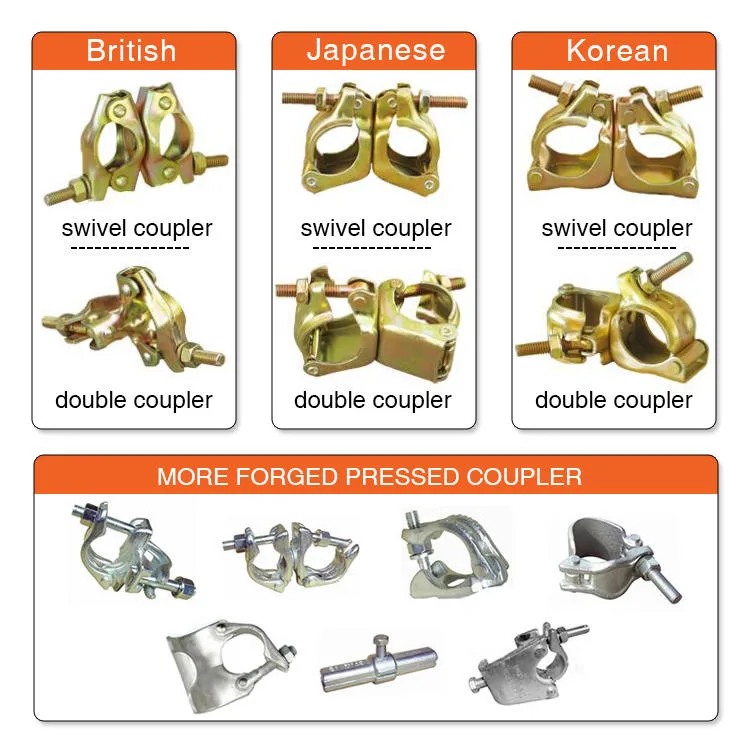 Scaffolding Couplers Building Scaffold Packed by Bags and Pallet Limpet Pressed Coupler