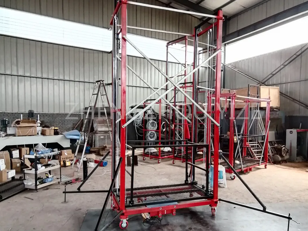 Mobile Electrical Scaffolding Lift Aluminum Steel Electric Lifting Scaffold with Wheel Lifter for Walls