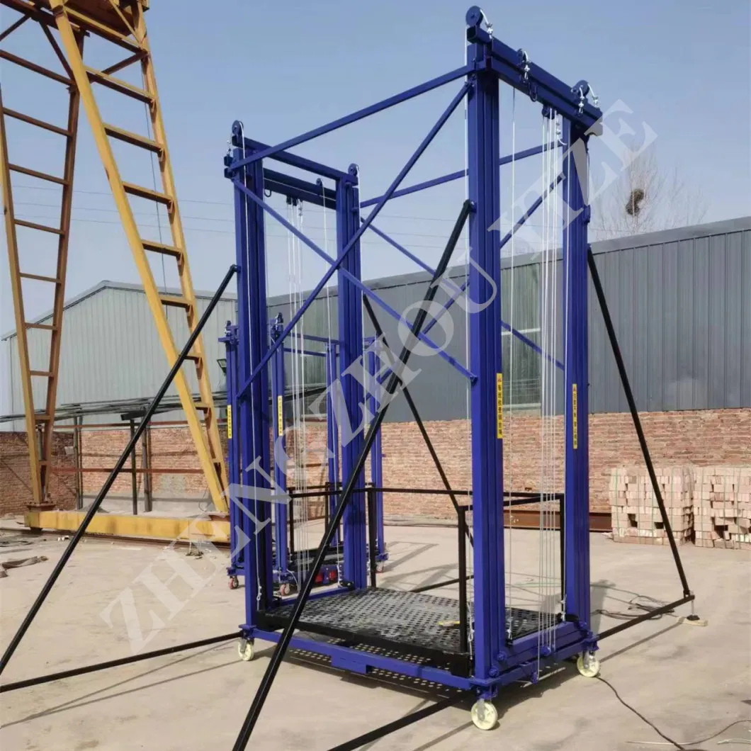 Portable Load Bearing 500kg Indoor Multiple Models Foldable Electric Scaffolding Lift Scaffold Platforms