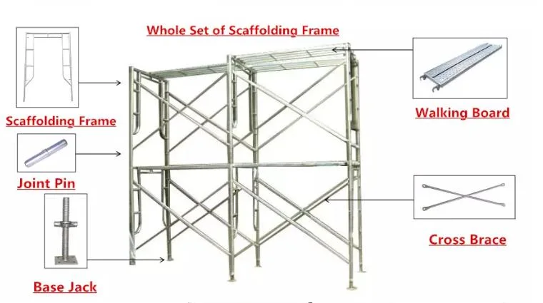 Steel Doors Scaffolding 1219X1700, 1930X1219mm, 1219X914mm Building Material 1219mm Frame