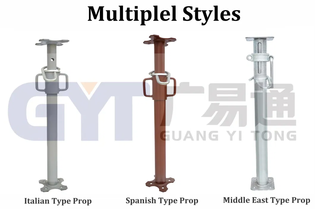 Adjust Telescopic Scaffolding Acrow Stainless Steel Props Galvanized Scaffold Materials Construction Telescopic Struts Extendable Shoring Acrow Prop Jack Post