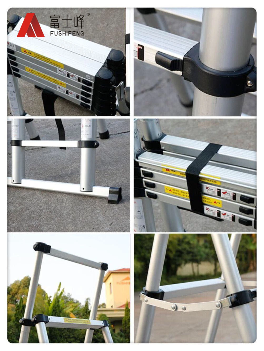 Aluminium Material 3.2m Telescopic Ladder with En131 Certificate