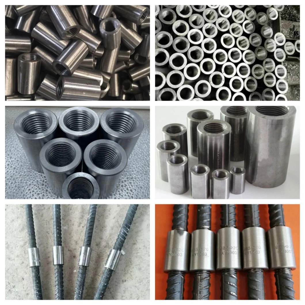 16mm/18mm/20mm/28mm/32mm/40mm Rebar Couplers Steel Parallel Threaded Rebar Coupler Connection Sleeve Pipe Fitting