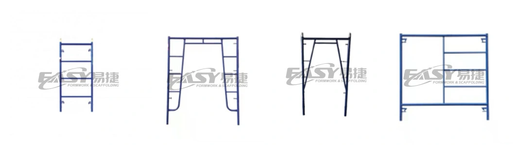 Eays Scaffolding HDG Painted Powder Coated Mason Walk Thru Narrow Ladder Snap Folding a Steel Heavy Duty H Frame Scaffold