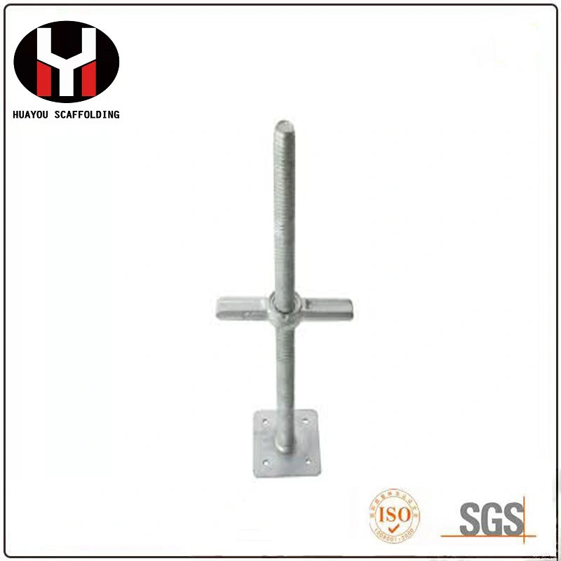 38mm Hollow Scaffolding Base Jack Galvanized Steel Screw Jack Scaffold for Ringlock System