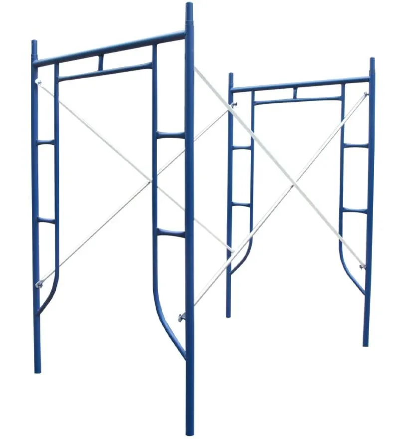 Easy Installation Building Construction Different Color Options Q235 Steel H Frame Scaffolding