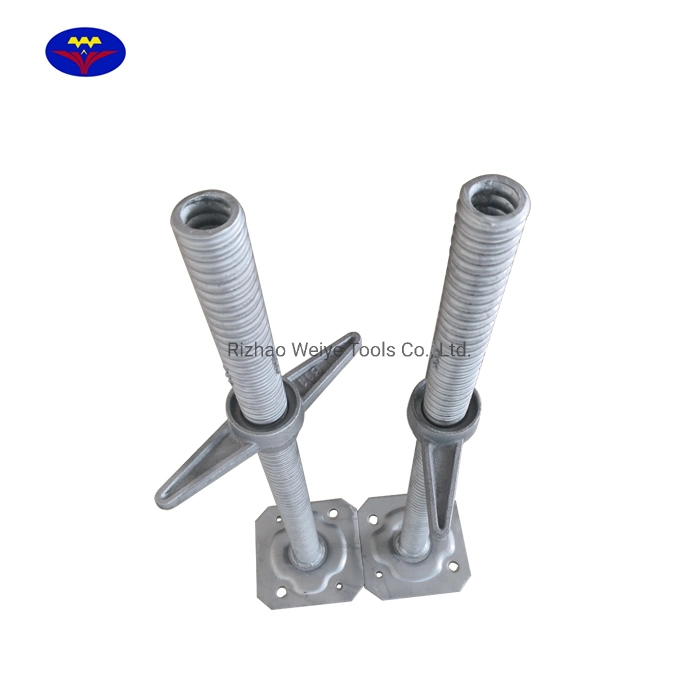 Height Adjustable Screw/Shoring Base Jack Plate/Levelling Feet/Legs for Construction Scaffolding