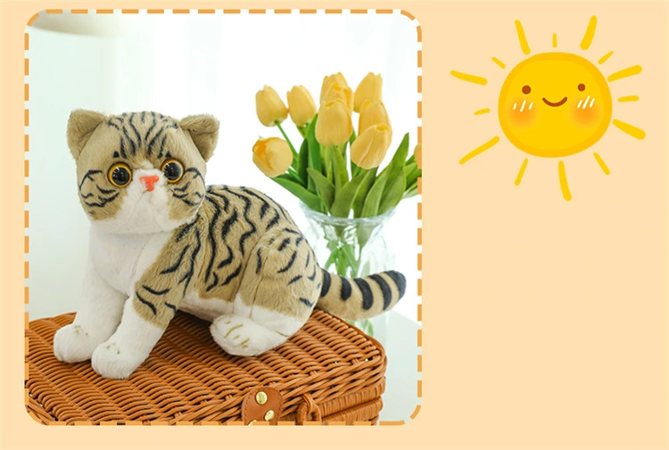 Animals Cute Designed Catplush Stuffed Toys Children&prime;s Holiday Gifts Cat Soft Doll