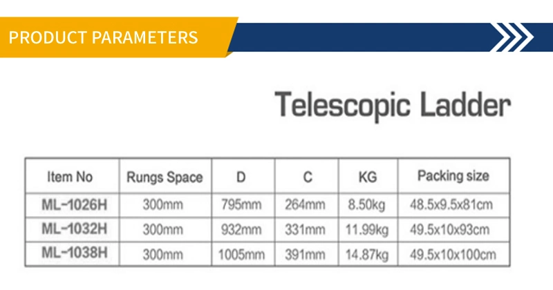 Telescopic Scaffold Step Aluminum Ladder