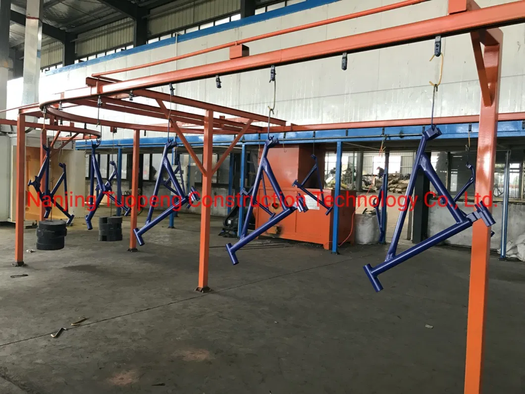 Blue Painted Walkthrough Scaffolding Frame with C Lock