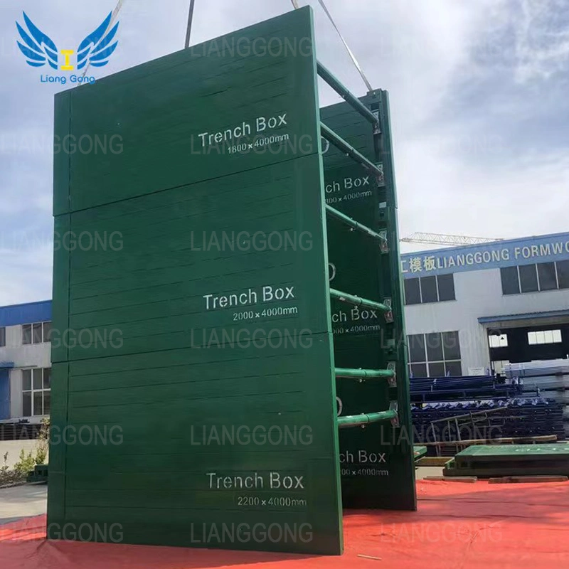 Lianggong Formwork &amp; Scaffolding Wholesale Cheap Lightweight Construction Equipment Steel Trench Shields Shoring Trench Safety Box