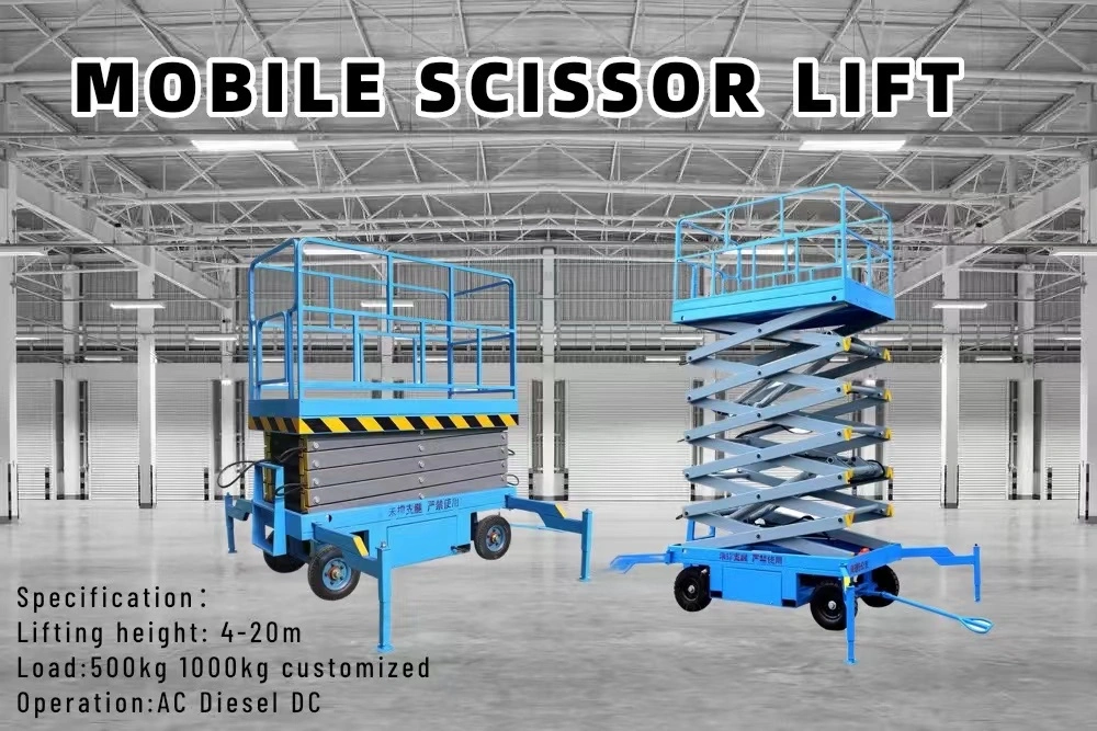 Dymg CE Approved Hydraulic Mobile Scissor Lift Scaffolding