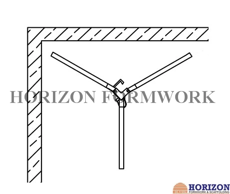 Scaffolding Tri-Pod for Stabilizing Steel Props in Slab Form Work Erection