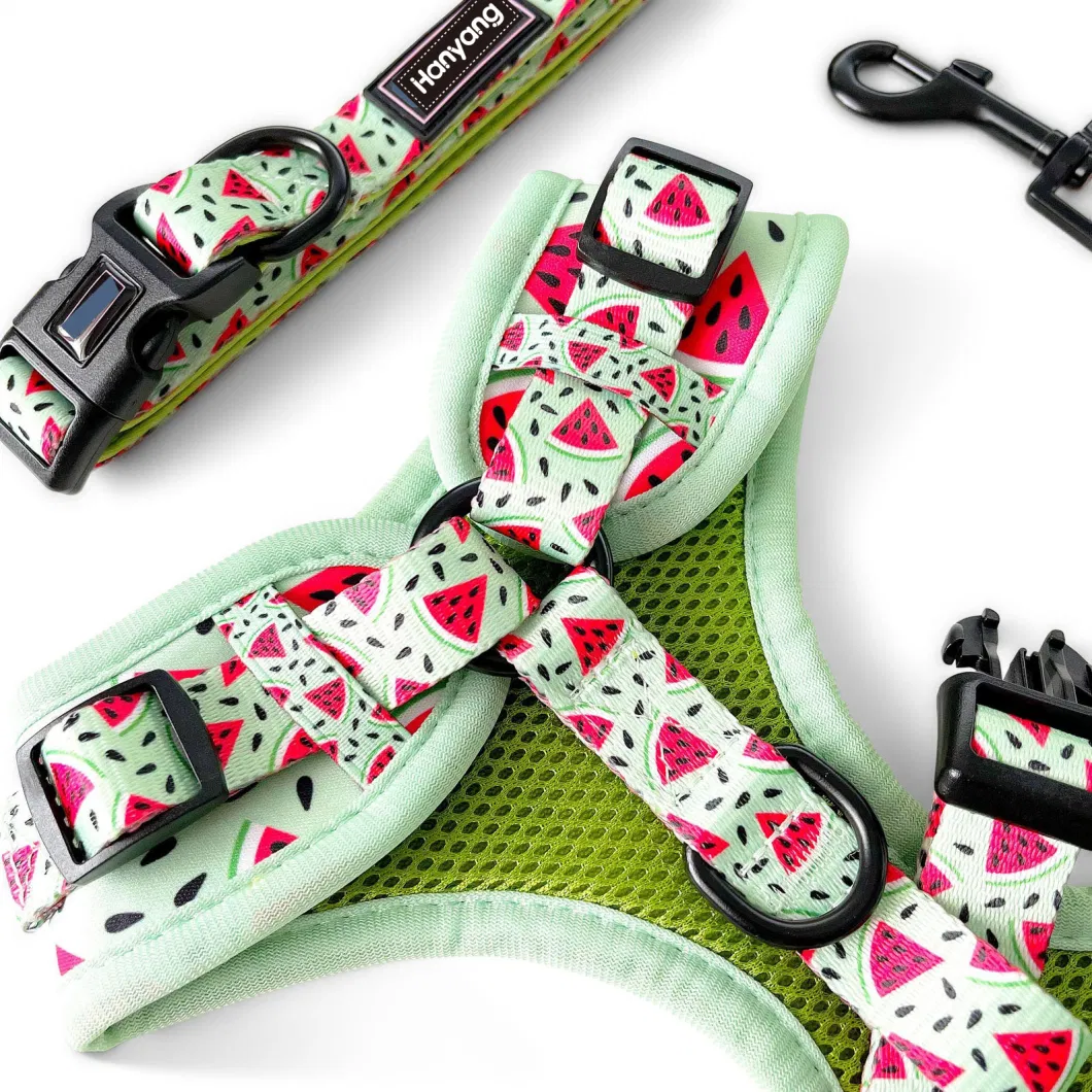 Hanyang OEM Sublimation Adjustable Dog Harness Luxury Personal Logo Pet Harness Pet Accessories