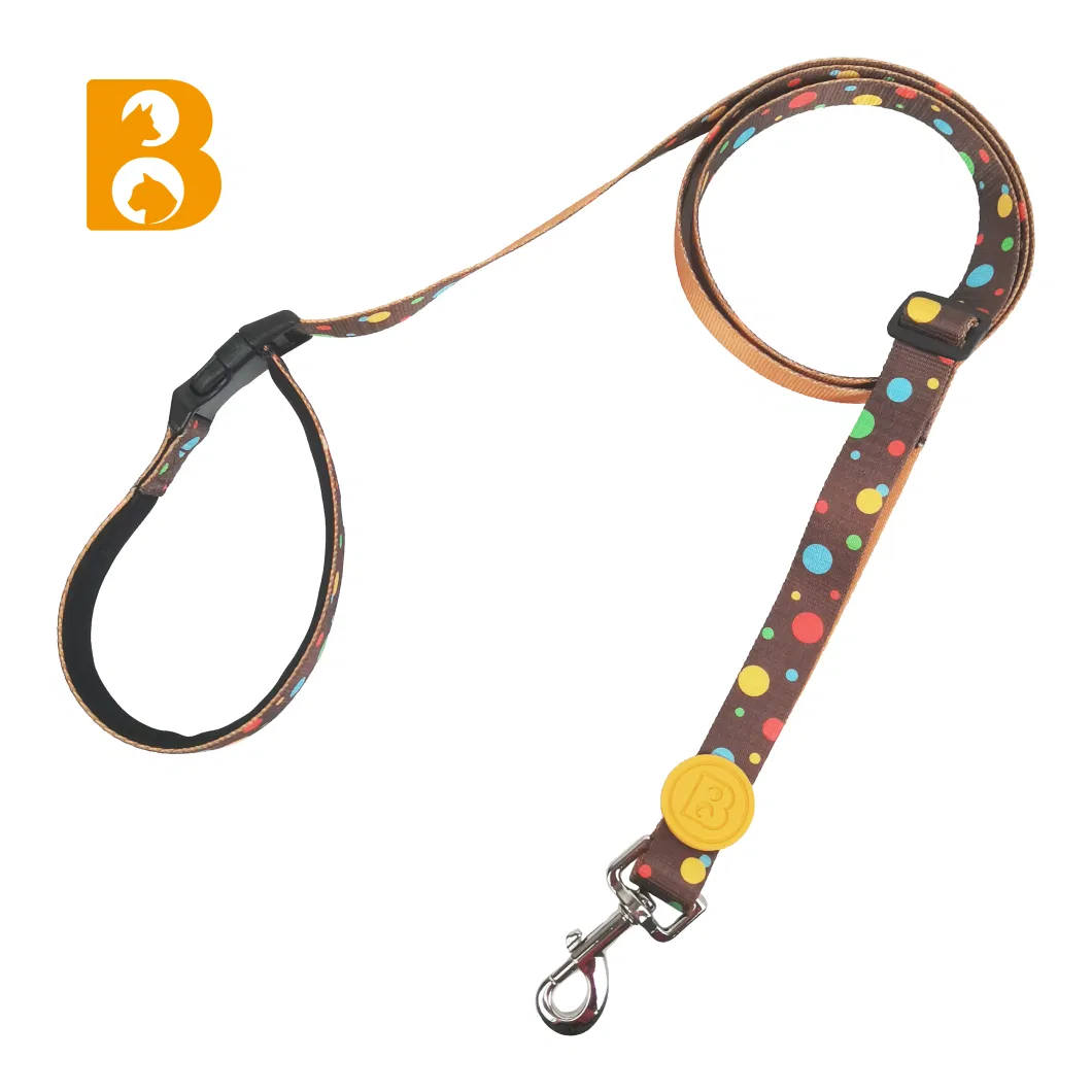 5 Ways Fashion Polka DOT Printing Dog Leads Polyester Durable Adjustable Dog Leash Matching Dog Collar Pet Accessories