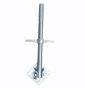 Steel Scaffolding Swivel Base Jack with Rotating Feet