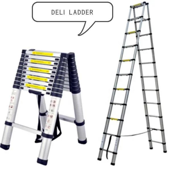 2023 New Design Extension Aluminium Folding Soft Close Telescopic Ladder