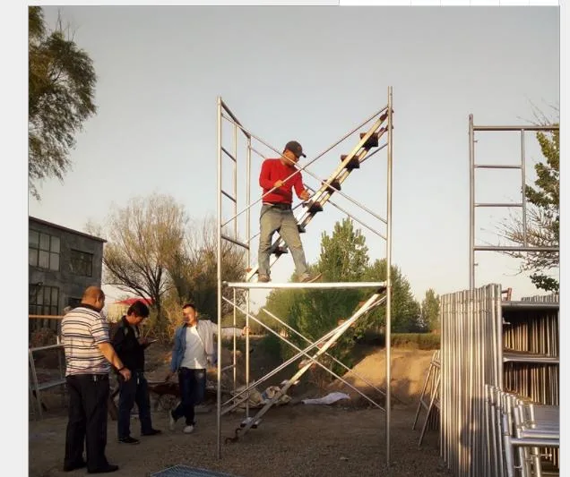 Construction Building Scaffold Material Easy Mobile Aluminum Scaffolding and Folding Ladder