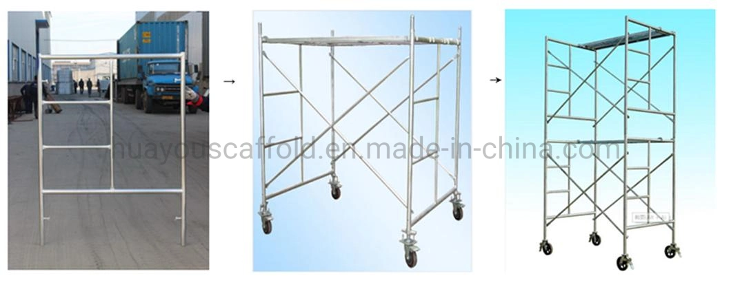 Scaffolding Durable Galvanized Frame Scaffolding System Manufacturer Galvanized Folding Scaffold Mobile Frame Scaffolding System