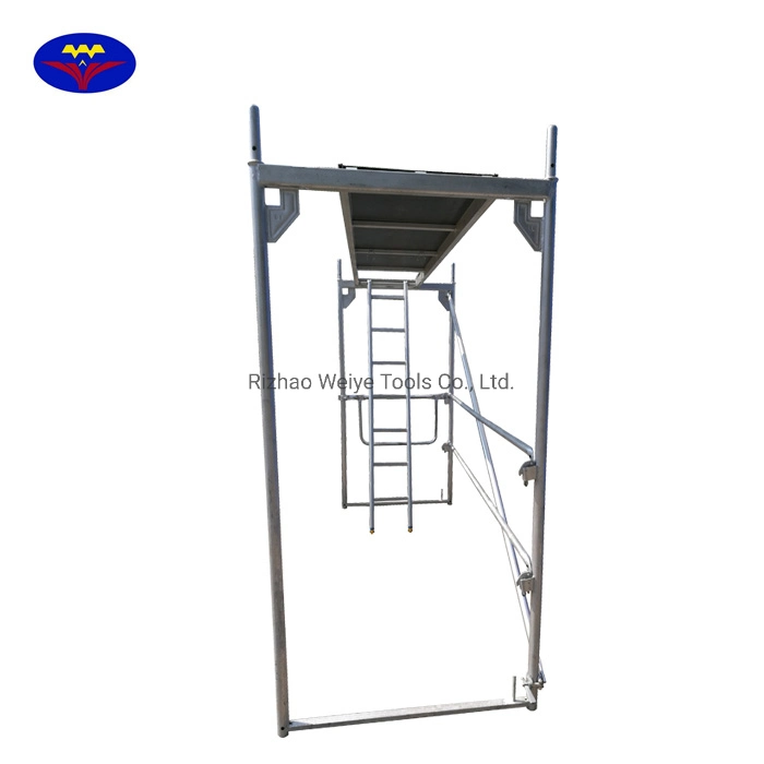 European Standard German Type Layher Facade Scaffolding Frame for Masonry Building Construction