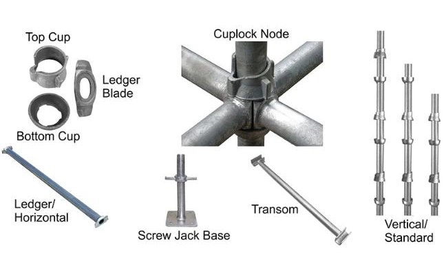 Construction Building Q235 Steel Cuplock Scaffold System Accessories Cup Lock Scaffolding Pressed Bottom Cup Top Cup Lock Scaffolding