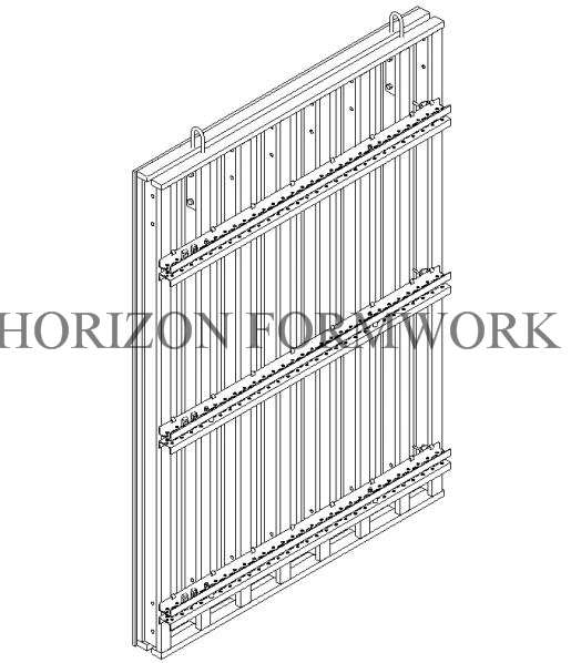 Adjustable Spindle Strut to Support Formwork Panels Horizontally or Vertically