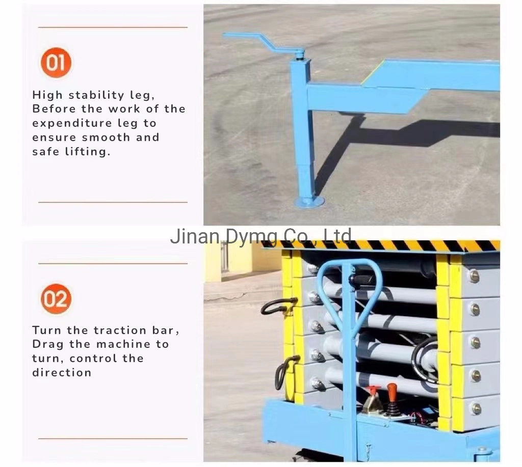 Dymg CE Approved Hydraulic Mobile Scissor Lift Scaffolding