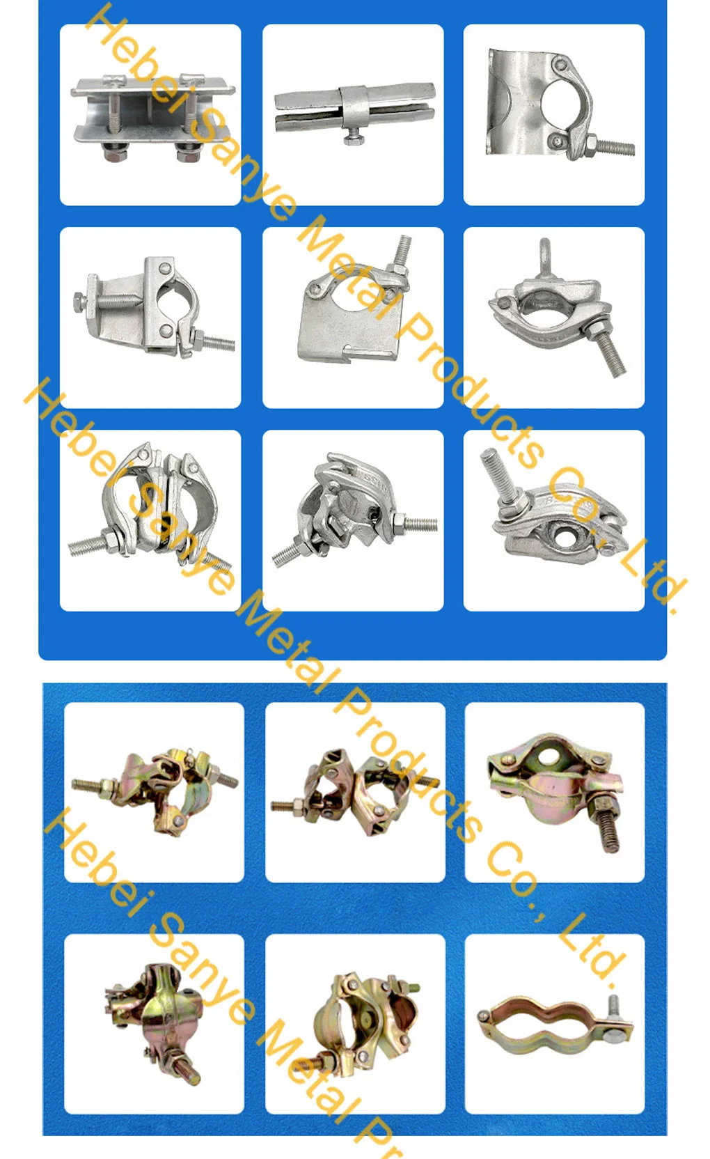 En74 48.3*48.3mm Drop Forged Single Double Swivel Scaffolding Coupler