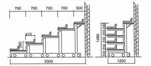 HDPE Blow Molded Folding Bleacher Seats