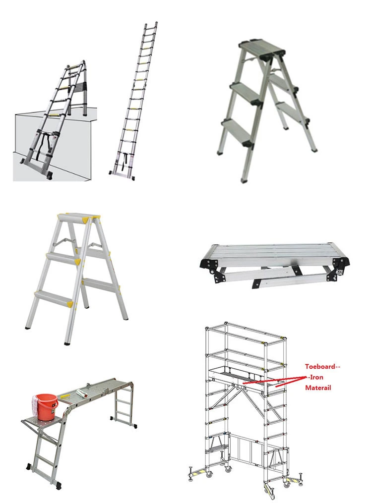 En131 Europe Standard 3m Aluminum Scaffolding Tower Ladder