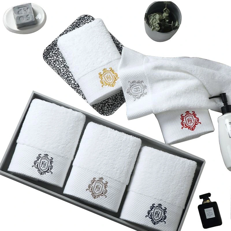 Luxury Hotel Towel Set Hotel Family Face Towel White Hotel Bath Towel