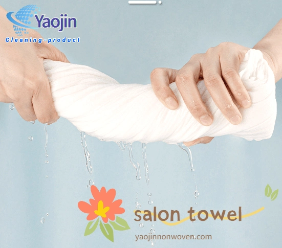 China Custom White Disposable Beauty Salon Towels Biodegradable Cleaning Face Facial Hand Hair Foot Nail Body Pedicure Towel Supplier