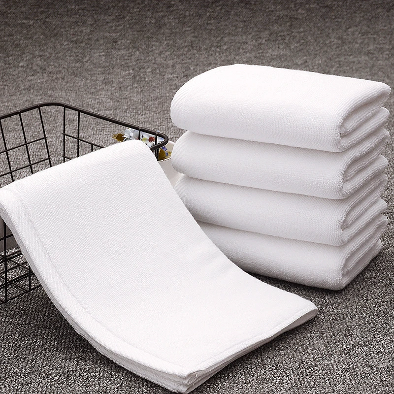 Pure Cotton White Luxury Hotel Face Towel