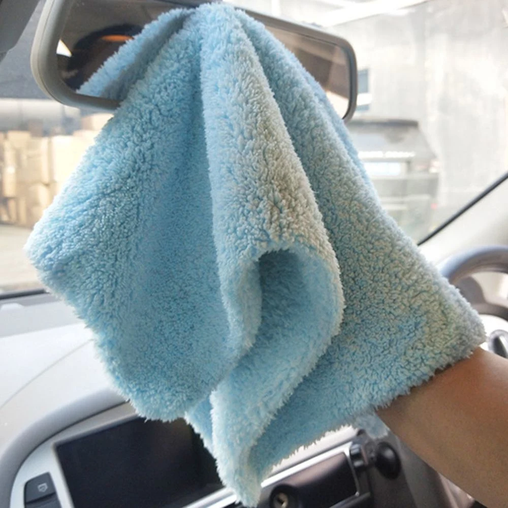 Car Detailing 500GSM 40*40 Super Soft Plush Car Care Cleaning Cloth Edgeless Microfiber Coral Velvet Towel