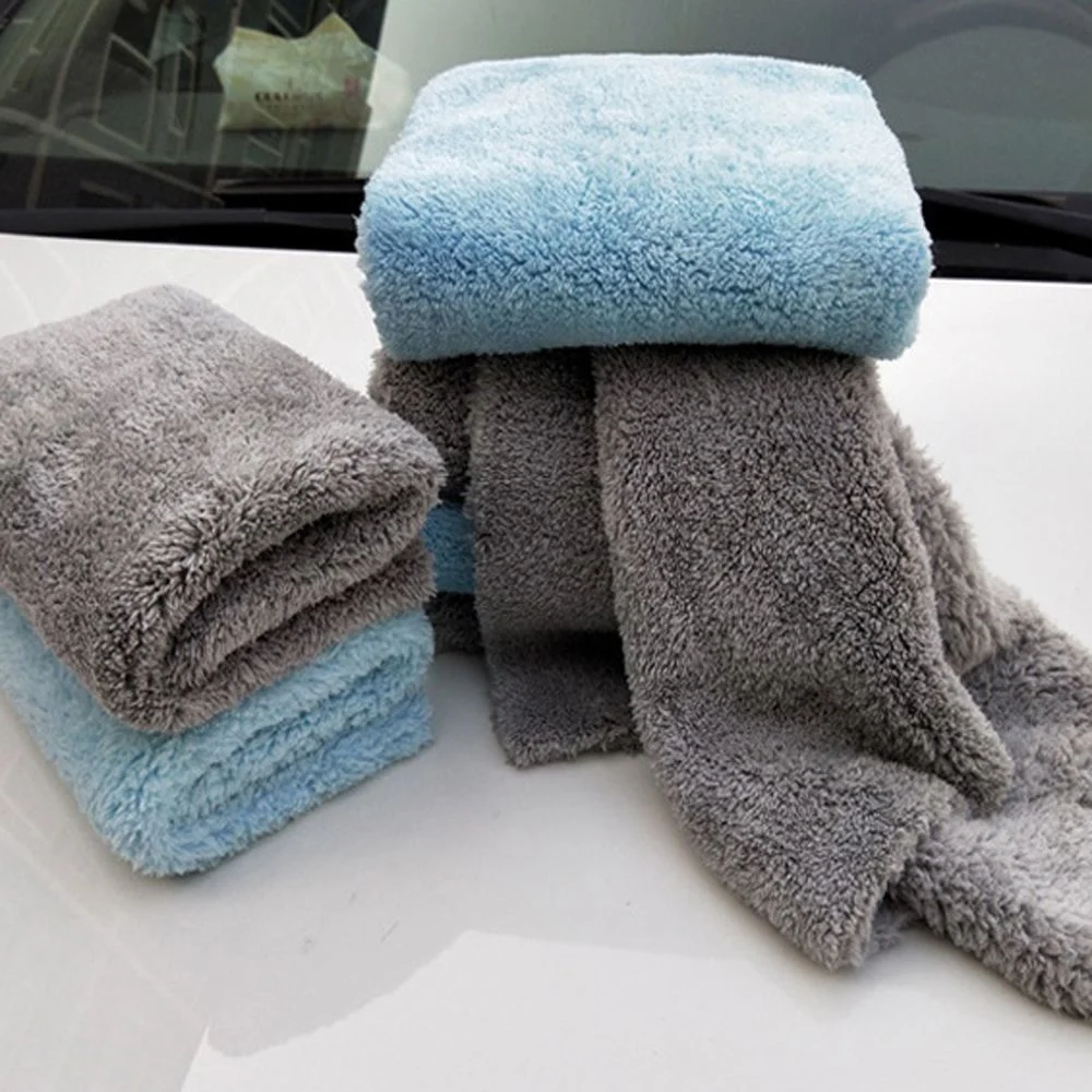 Car Detailing 500GSM 40*40 Super Soft Plush Car Care Cleaning Cloth Edgeless Microfiber Coral Velvet Towel