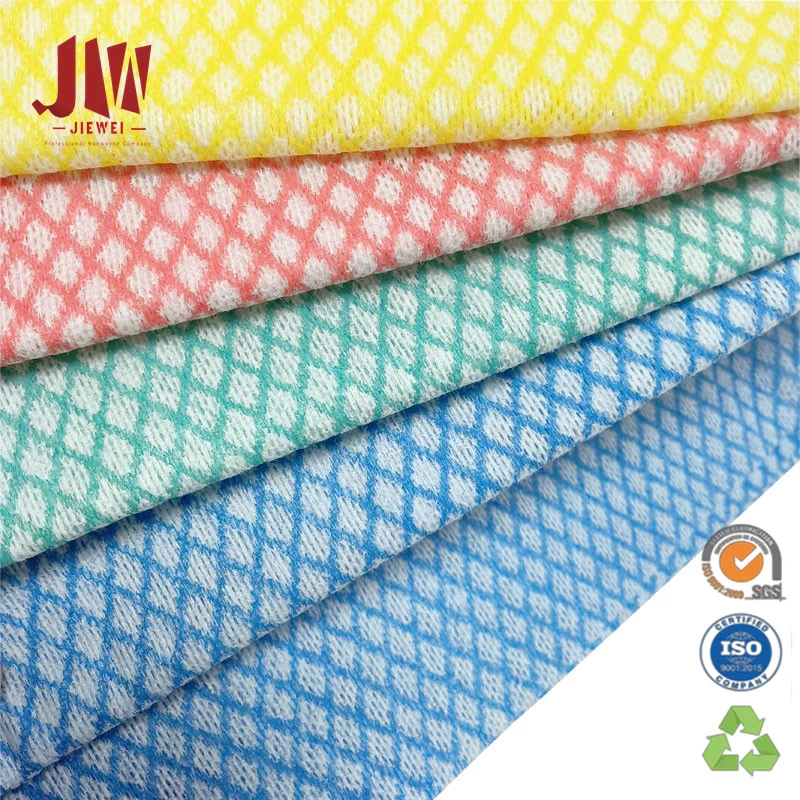 Jiewei Supply Cleaning Towels Household Cleaning Wipe Cloth Dishcloth Washable Kitchen Paper Towels Roll