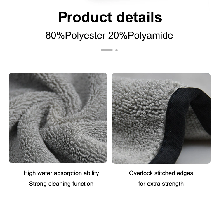 Ultrasoft Large Thick and Quick Drying Microfiber Car Cleaning Detailing Towel Wash Microfibra Towel