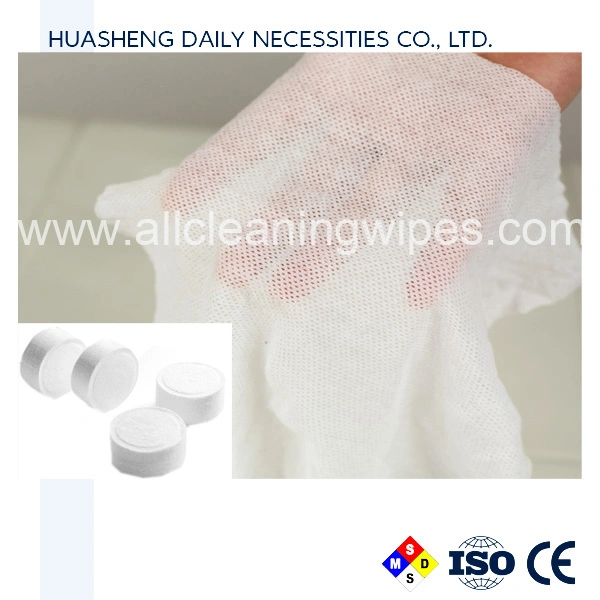 Hotel Amenities Facial Cleansing Magic Tablet Tissue Non-Woven Bamboo Compressed Towel Tray