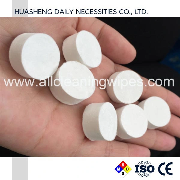 Hotel Amenities Facial Cleansing Magic Tablet Tissue Non-Woven Bamboo Compressed Towel Tray