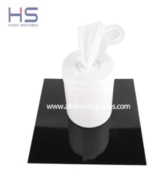 Wholesale Anti-Bacterial Dry Spunlace Wipes Factory Without Alcohol Antibacterial Dry Wipers Non Woven Dry Wipers Rolls in Blank White Canister/Barrel
