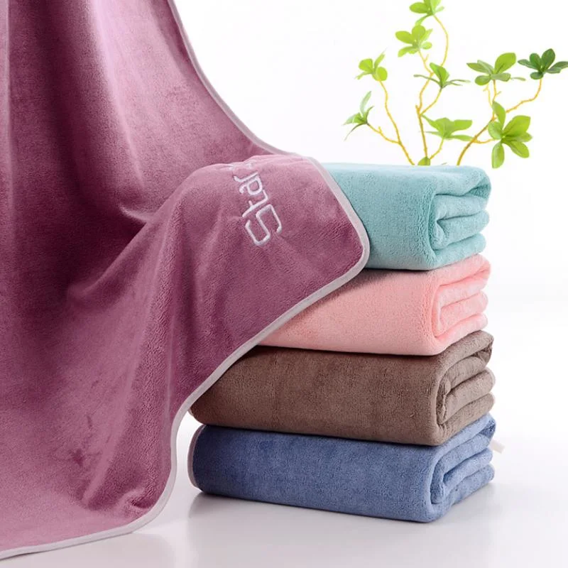 Certificated Factory Sell Super Soft and Absorbent Microfiber Bath Towel with Customized Logo