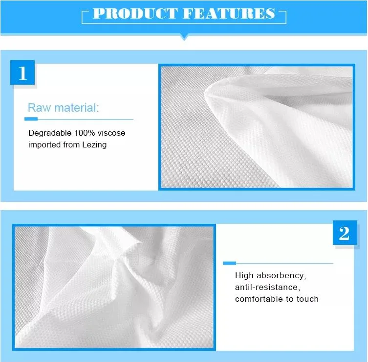 Spunlace Nonwoven Salon Hair SPA Disposable Quick Dry Water Absorbent Towels