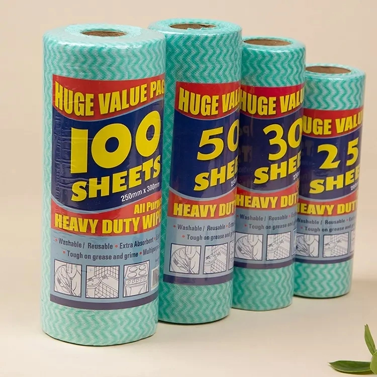 Lazy Rags Kitchen Wet and Dry Dual-Use Disposable Roll Dish Washing Cloth