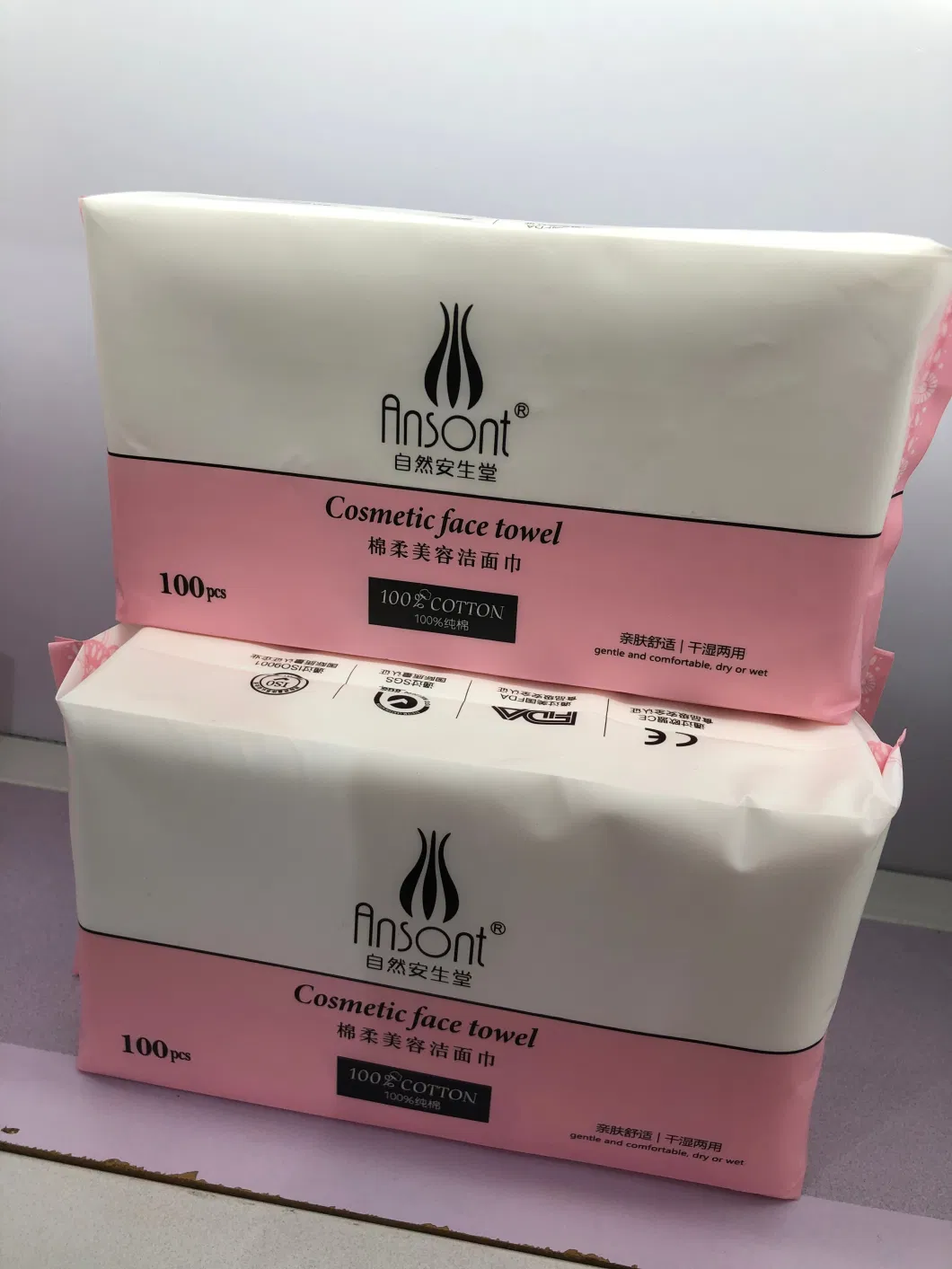 100% Viscose Disposable Facial Tissue Cotton Towel