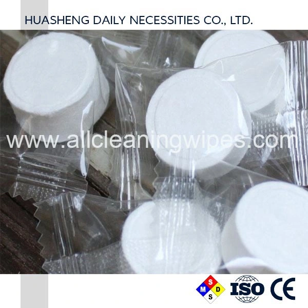 Hotel Amenities Facial Cleansing Magic Tablet Tissue Non-Woven Bamboo Compressed Towel Tray