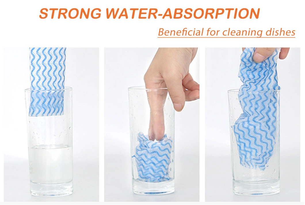 Wholesale Disposable Nonwoven Dry Wipes Household Kitchen Oil-Absorbent Cleaning Cloth Roll