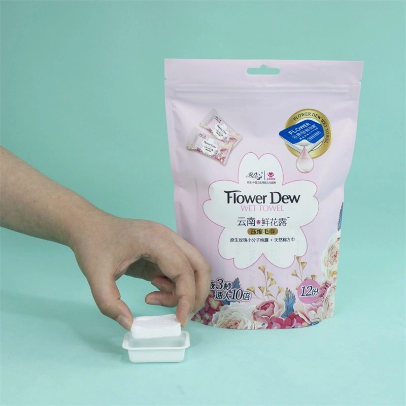 High Quality Soft Cotton Disposable One Time Use Cheap Price Tablet Magic Compressed Face Towel