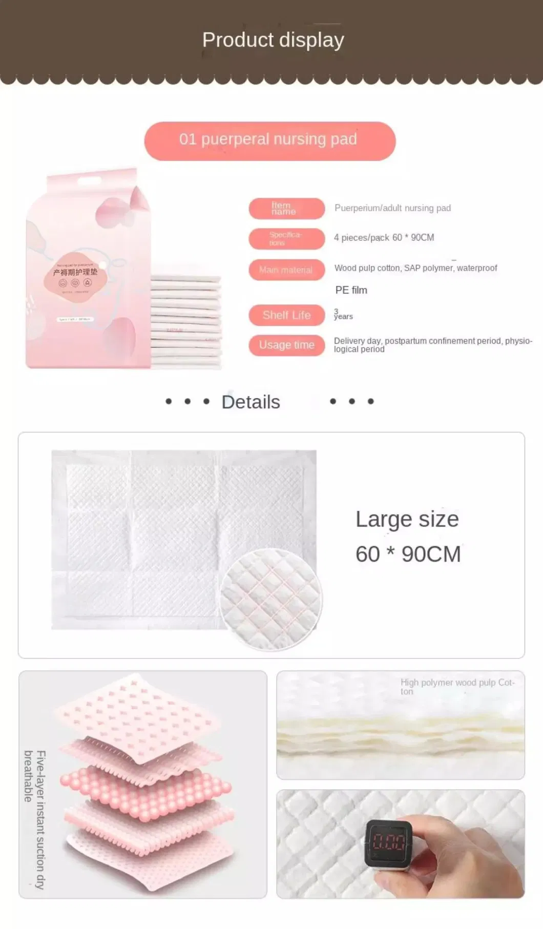 Postpartum Maternity Kit Postpartum Care Equipment Pack During Mother′ S Stay in Hospital